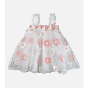 Floral tulle infant dress